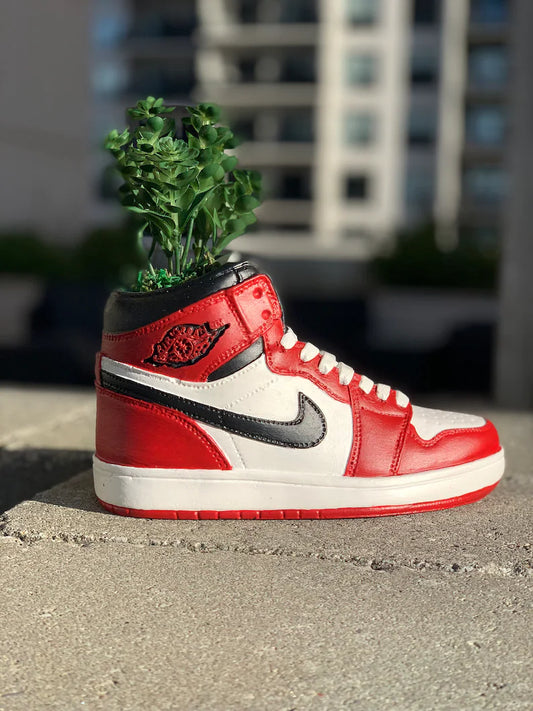 AJ1 BRED SNEAKER PLANTER