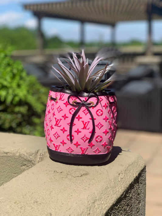 HOT PINK LV PURSE PLANTER