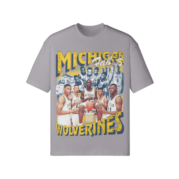 MICHIGAN WOLVERINES FAB 5 UNISEX LOOSE T-SHIRT