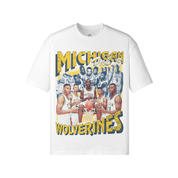 MICHIGAN WOLVERINES FAB 5 UNISEX LOOSE T-SHIRT